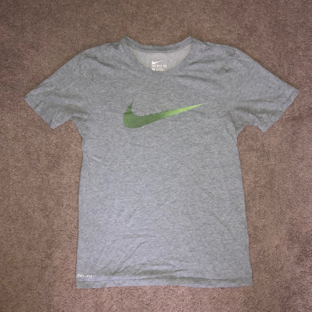 NIKE DRI FIT MENS GRAY SHIRT